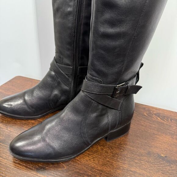 Naturalizer Rena black tall leather riding boot size 7M - Picture 5 of 16